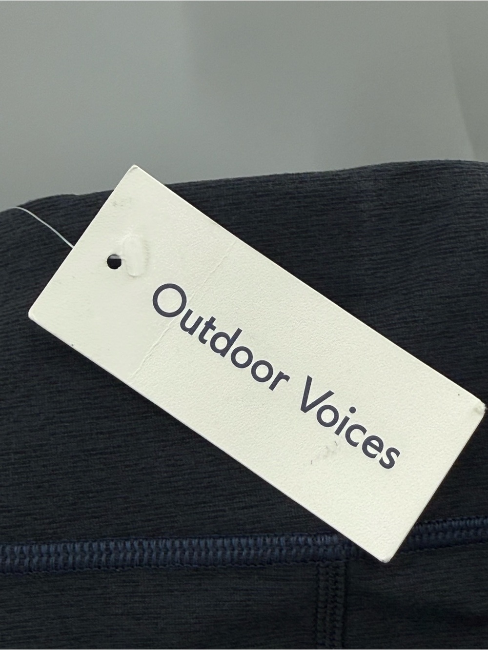 NWT Outdoor Voices 3/4 Two-Tone Warm Up Athletic Leggings Navy/Charcoal Size XL - Picture 7 of 8